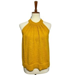 Madewell Golden Yellow Gathered Sweater Tank Size XS